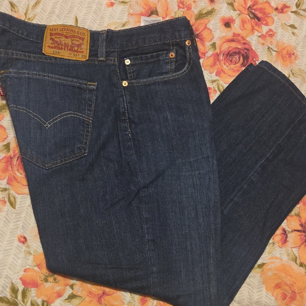 Levi's Men's Dark Indigo Straight Jeans